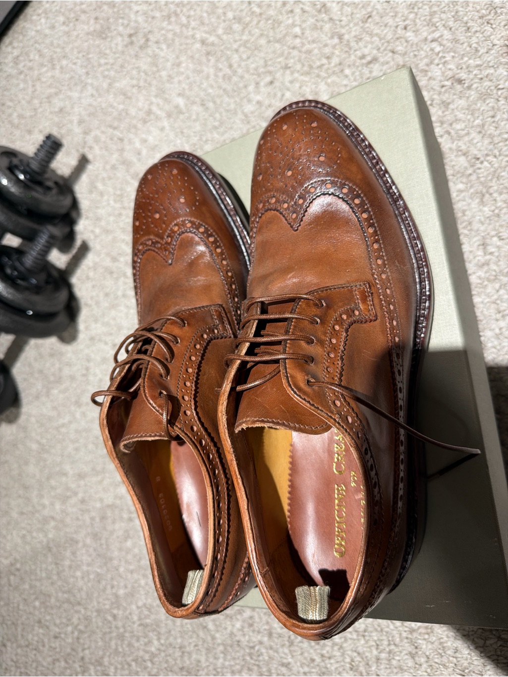 Officine Creative Handcrafted Wingtip Brogue Shoes